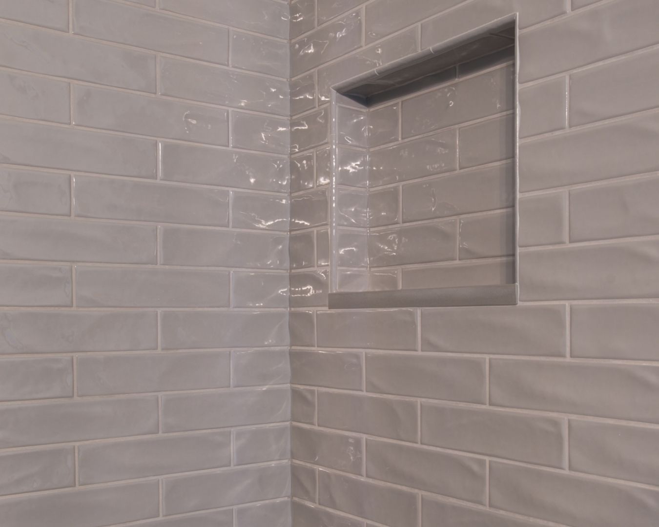 Shower tile backsplash